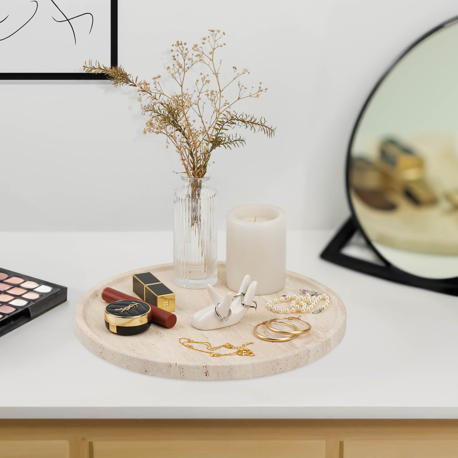 Koville-Luxury-Natural-Travertine-Round-Serving-Trays-Durango