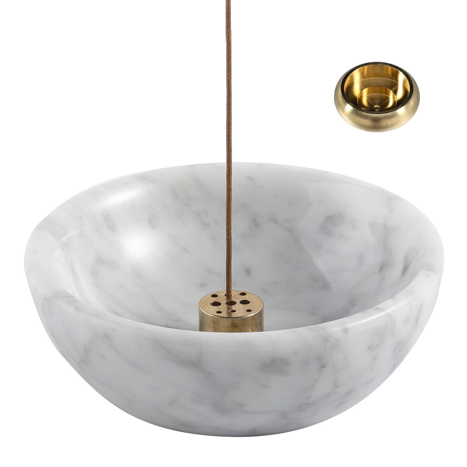 Incense Bowl - Marble (Bianco Carrara)
