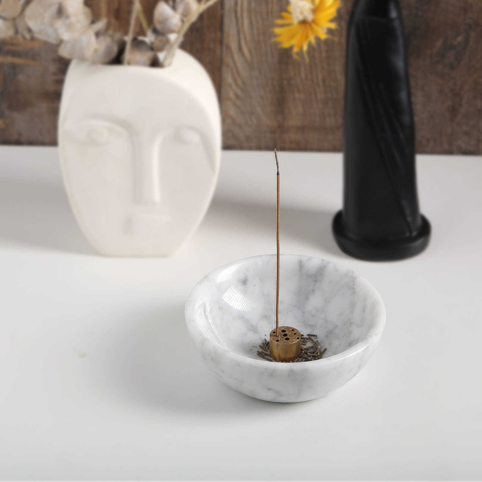 Incense Bowl - Marble (Bianco Carrara)