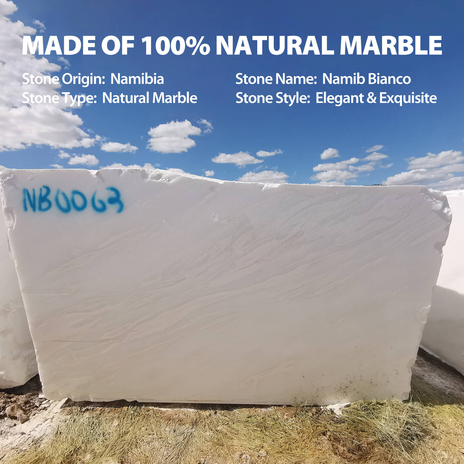 Koville-Natural-Marble-5-Holes-Tealight-Candle-Holder-Namib-Bianco