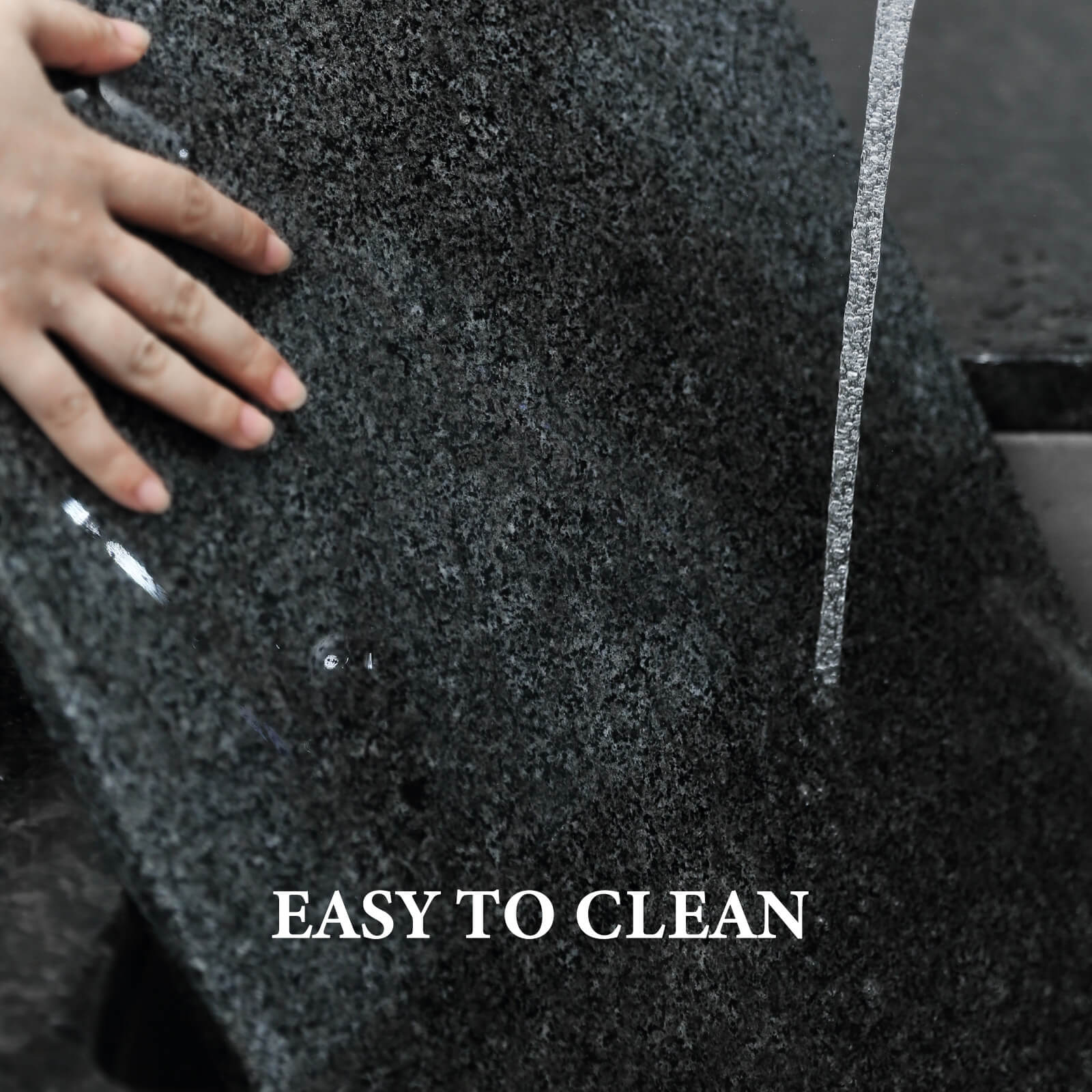 Koville Nature Granite Cutting Board 20x16in Sesame Black Granite Slab