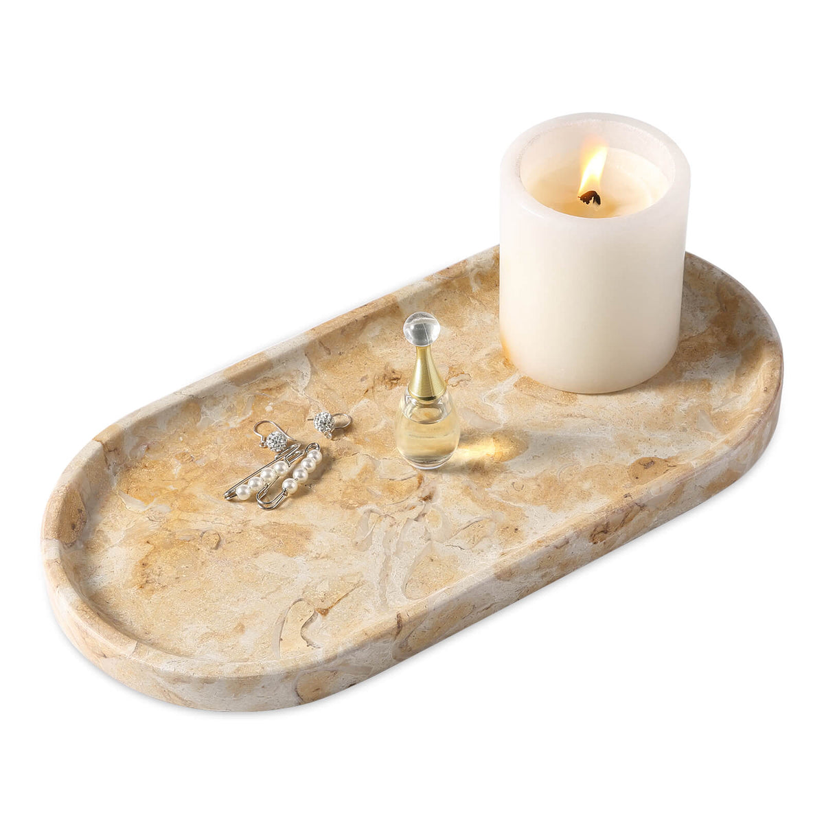 Koville-Oval-Vanity-Tray-12-Decorative-Organizer-Pearlly-Yellow