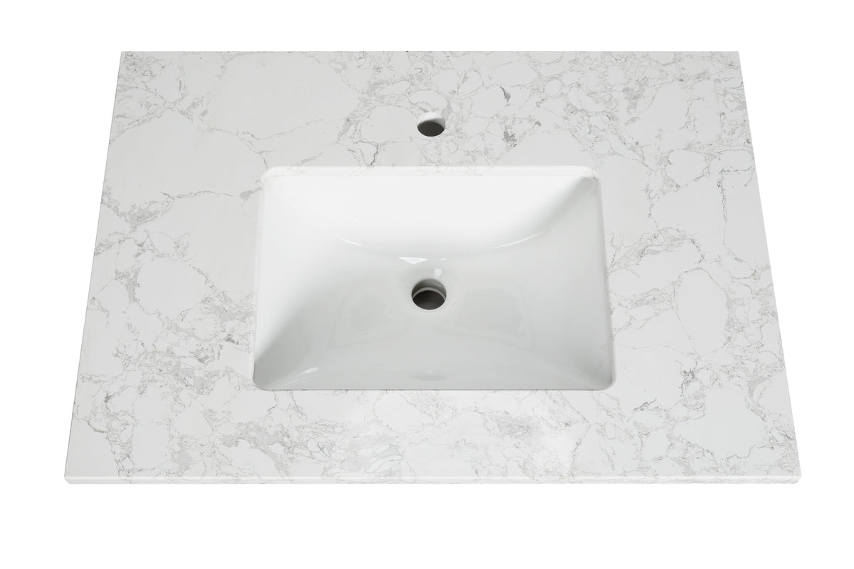 Koville Natural Stone Vanity Top in Arabescato Mercurio