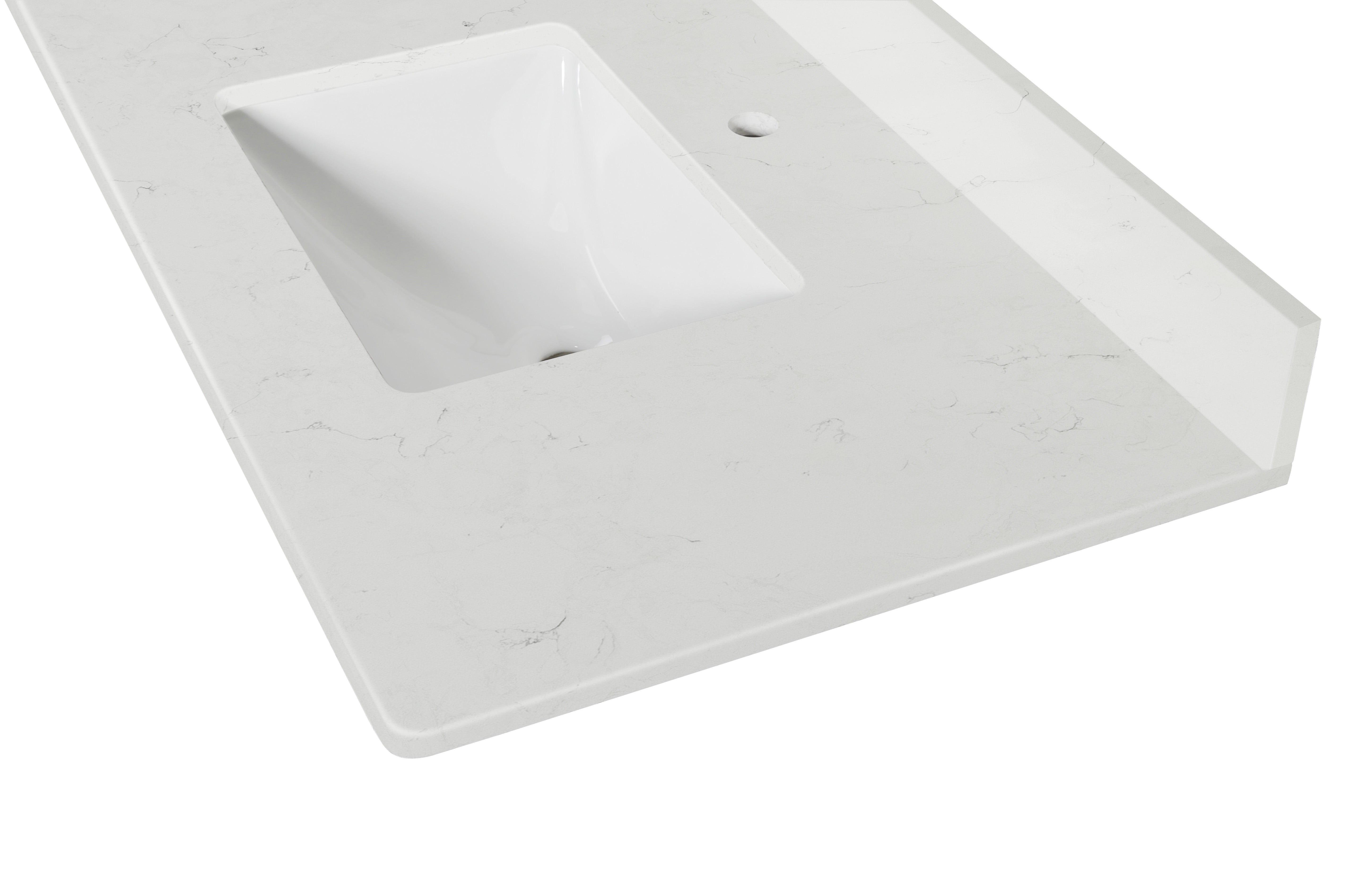 Koville Natural Stone Vanity Top in Bianco Swan(wb)