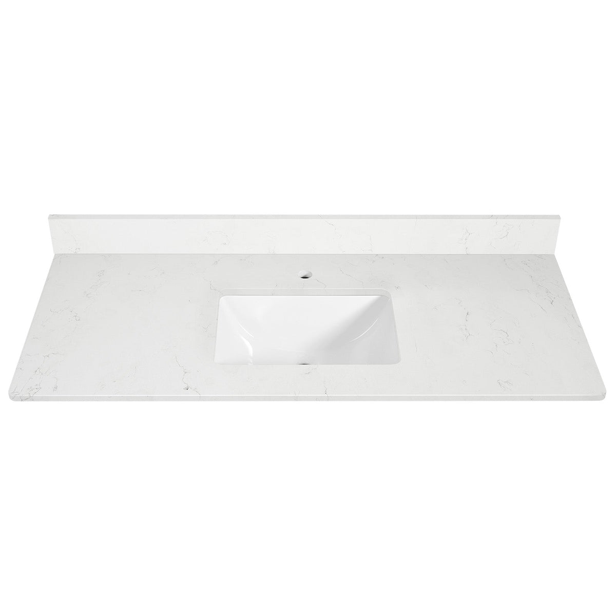 Koville Natural Stone Vanity Top in Bianco Swan(wb)