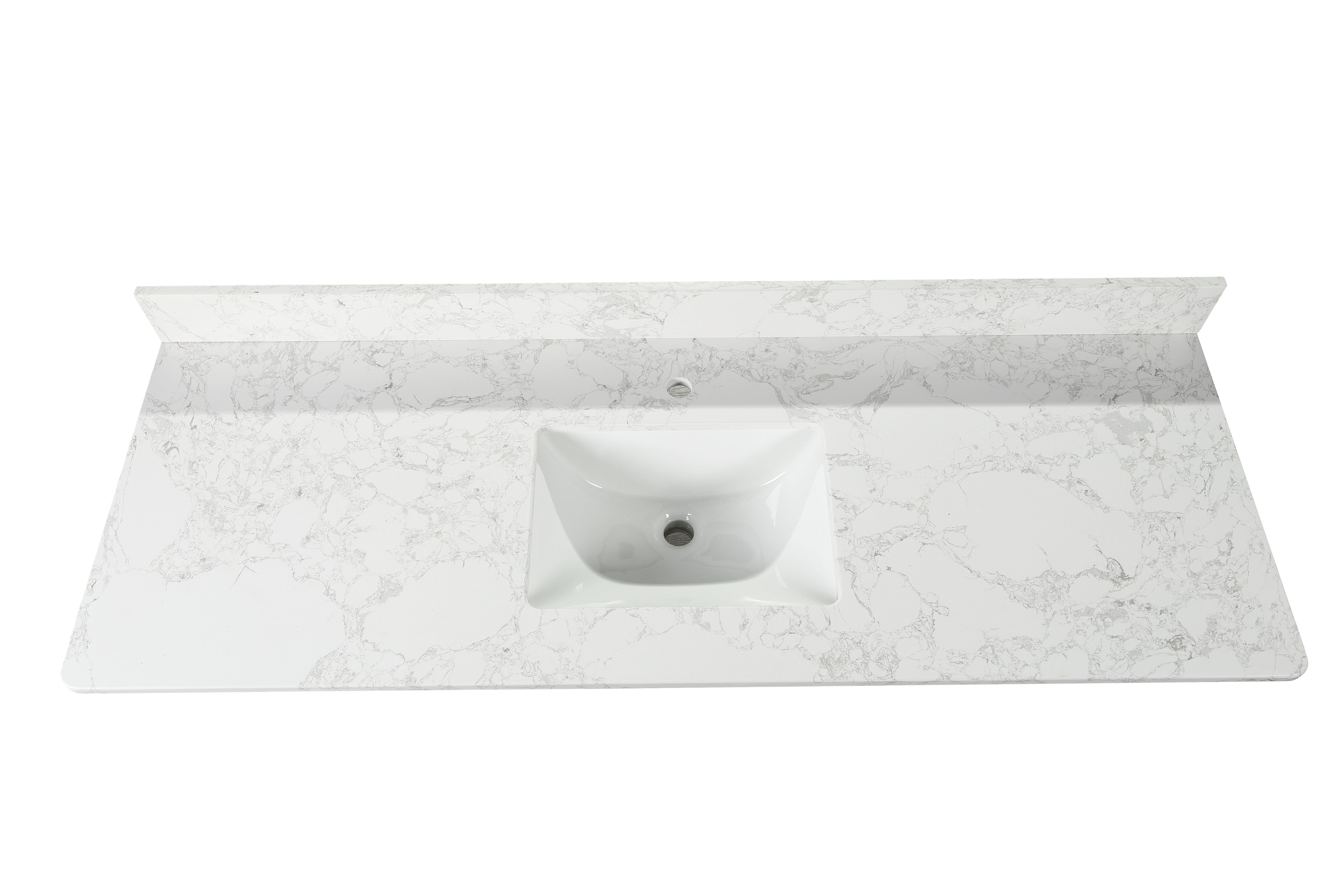 Koville Natural Stone Vanity Top in Arabescato Mercurio