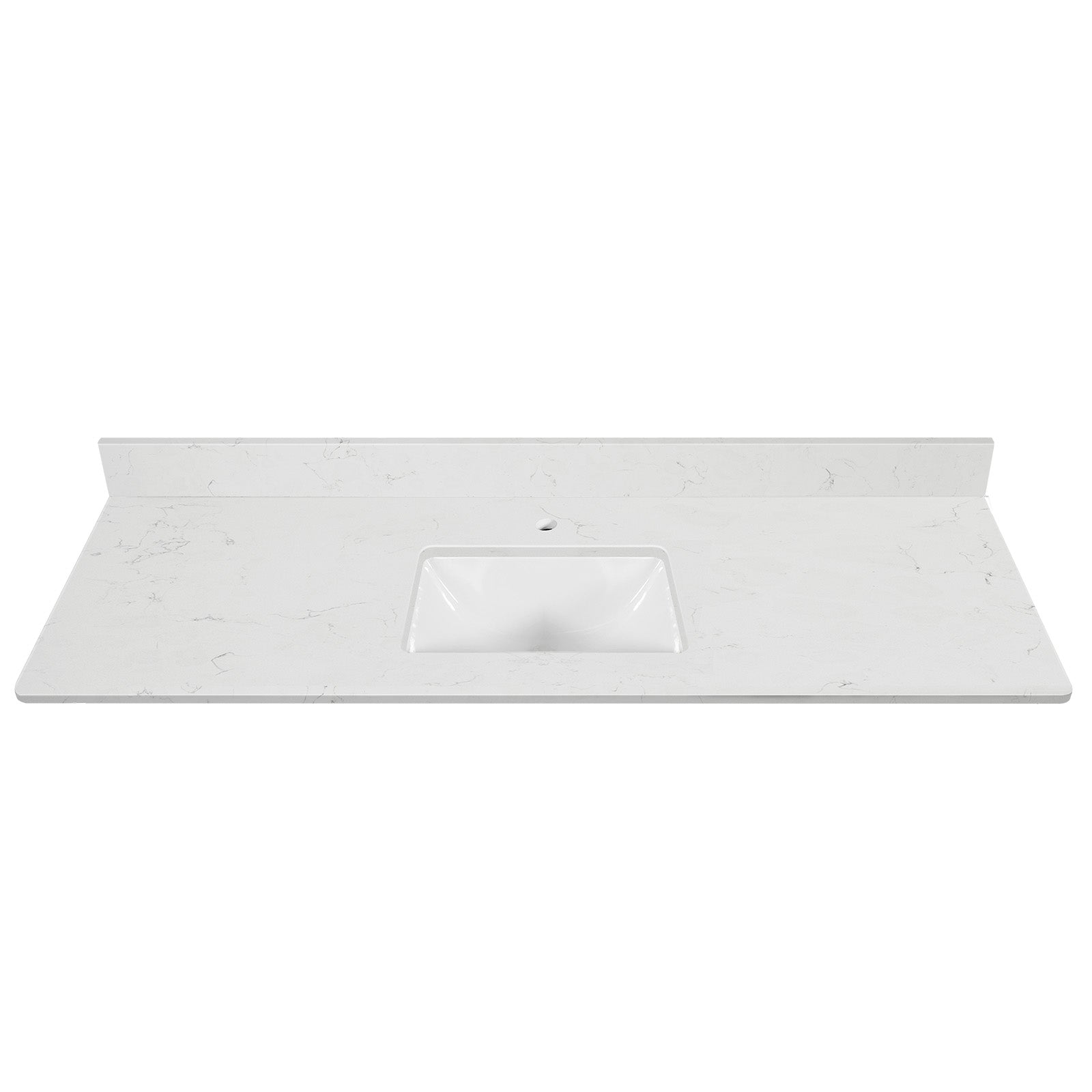 Koville Natural Stone Vanity Top in Bianco Swan