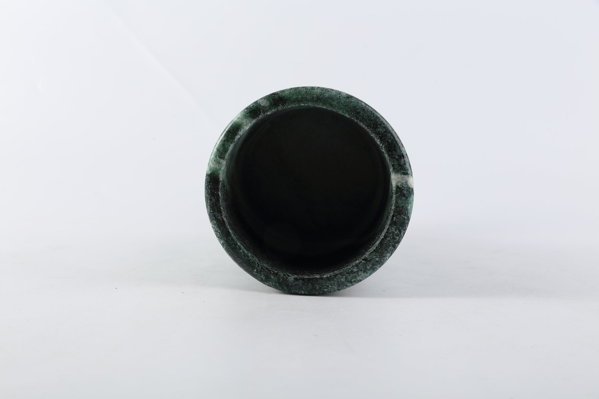 Koville Natural Stone Cannon Vase for Floral Display in Verde Lapponia - natural stone finish