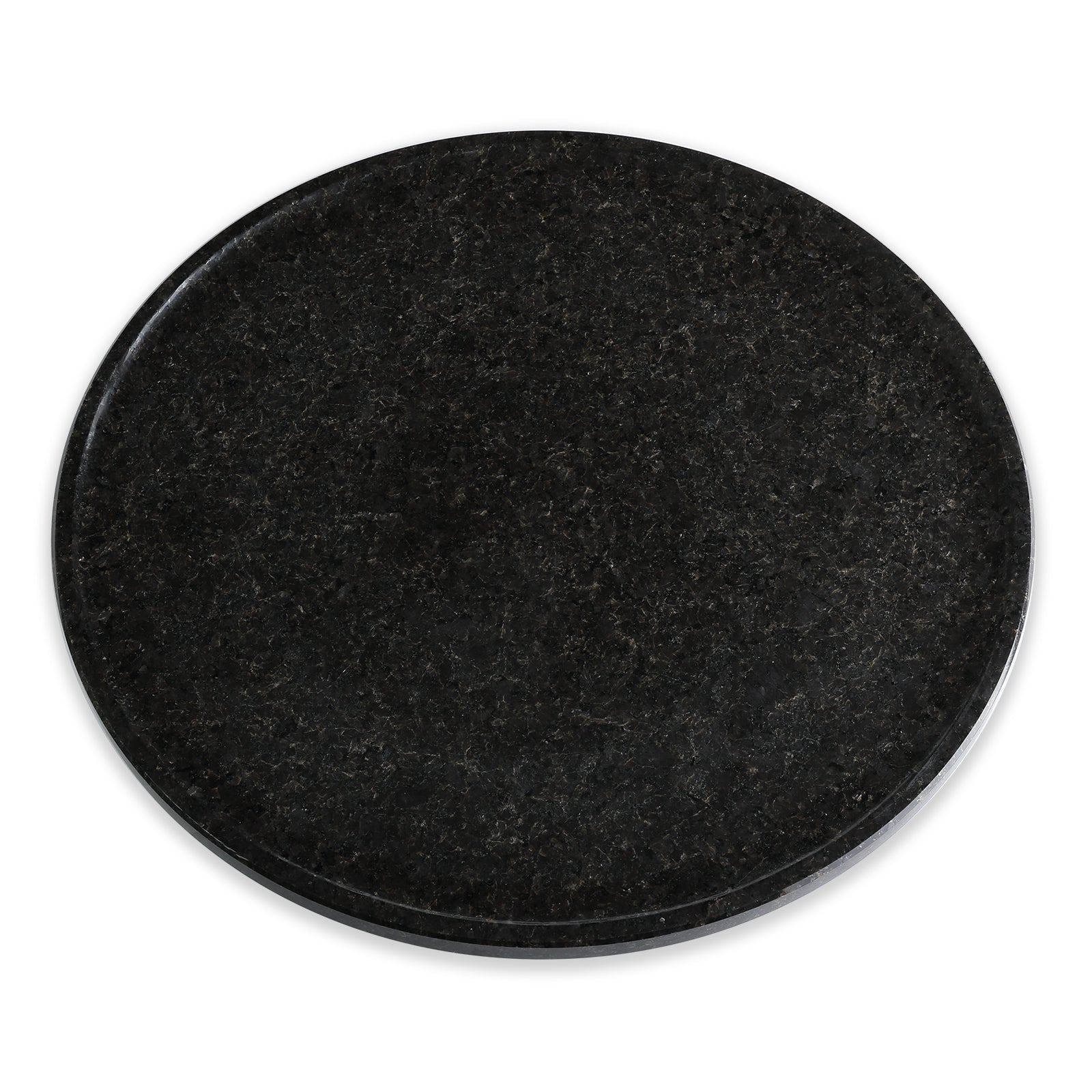 Koville 406 mm lazy susan for table serving in Black Pearl natural stone