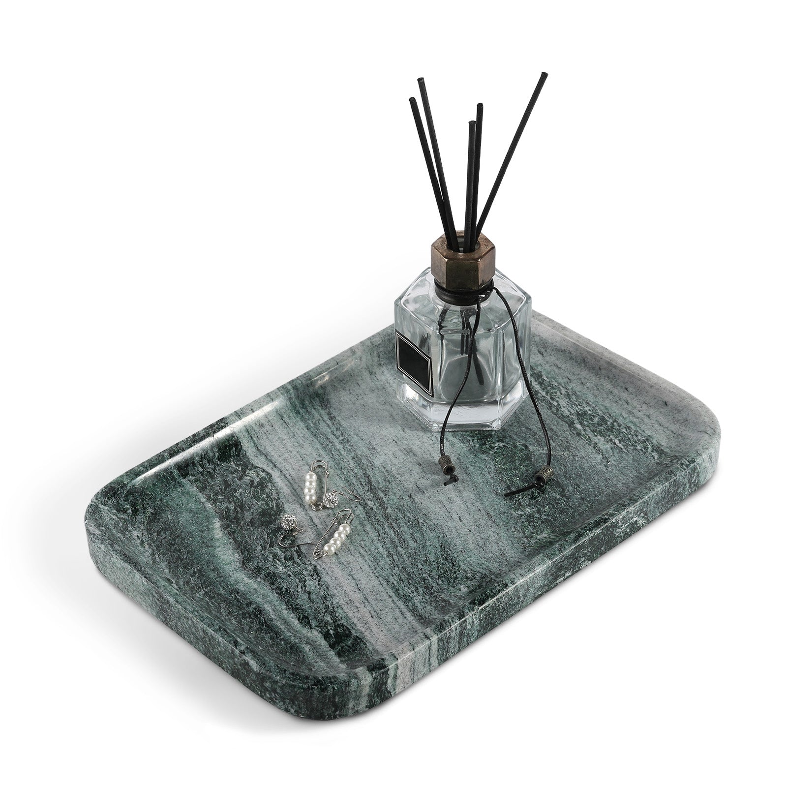 Koville Natural Stone One-Piece Square Trays in Verde Lapponia, product view 19