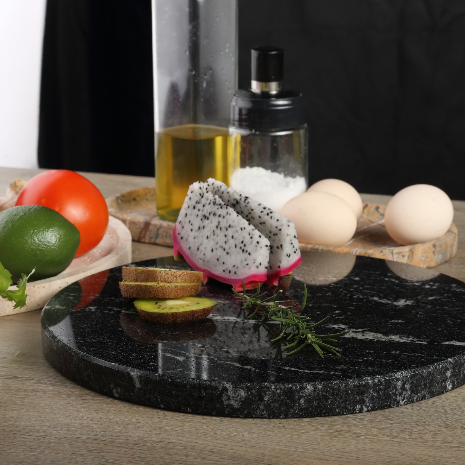 Koville round natural stone pastry board - Koville_Granite_Pastry_Board_-_round_D_280_Via_Lactea_6.png