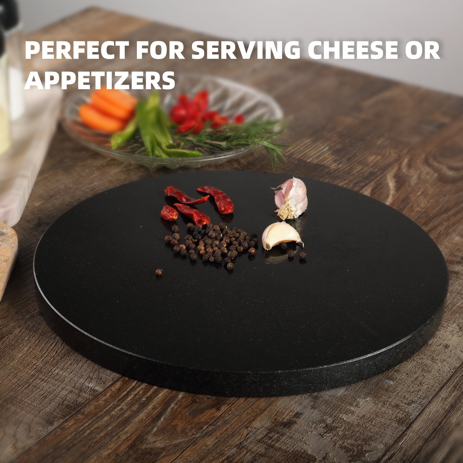 Koville round natural stone pastry board - Koville_Granite_Pastry_Board_-_round_D_280_Zimbabwe_Black_5.jpg