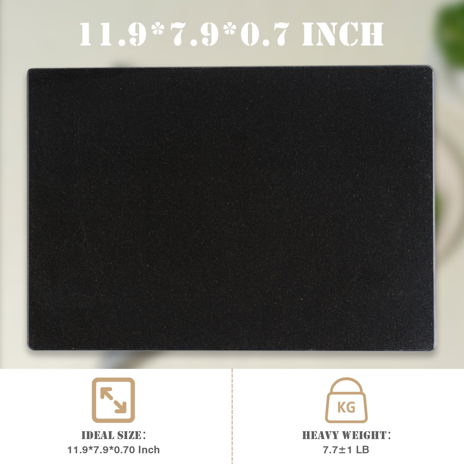 Koville natural stone pastry board in Zimbabwe Black