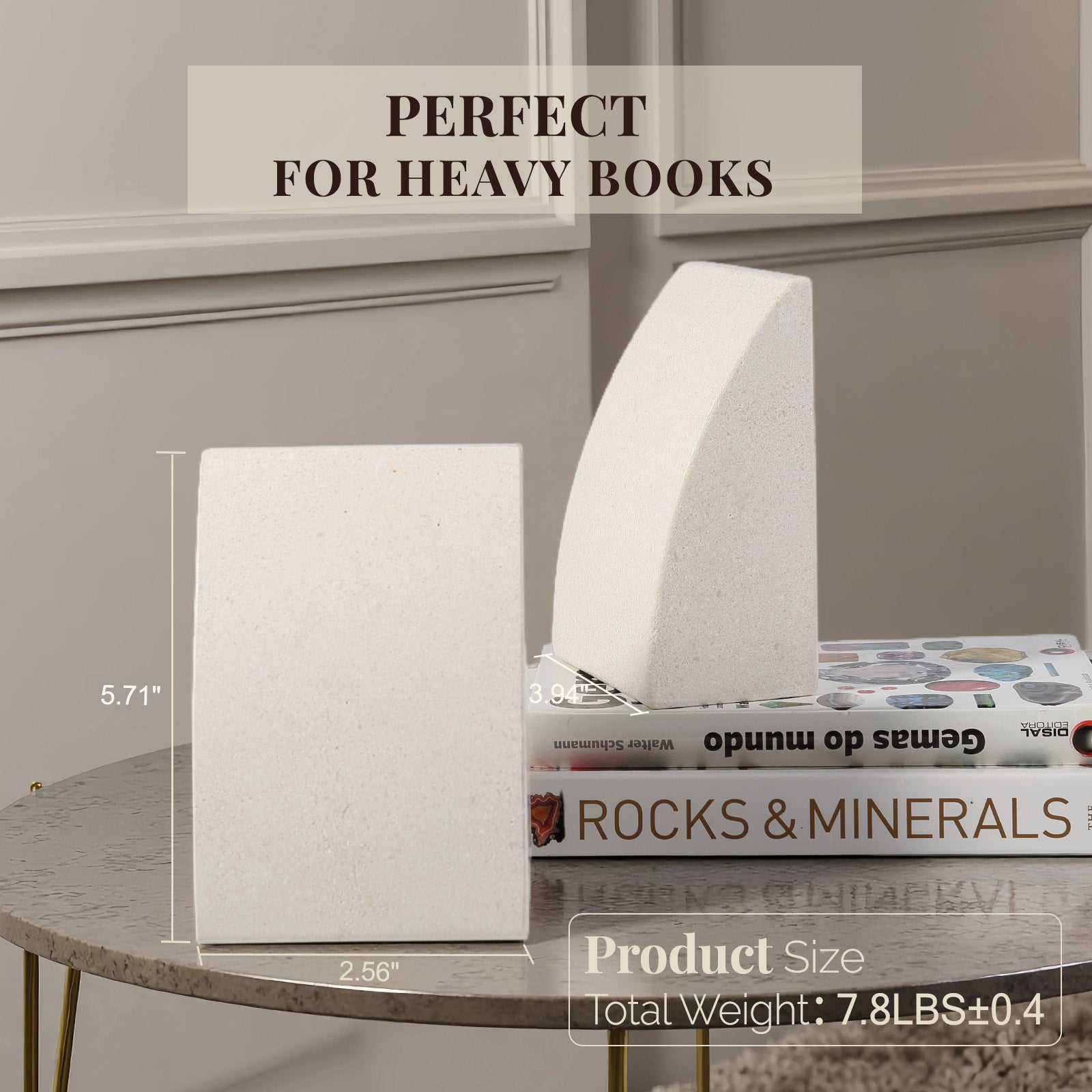 Koville Natural Stone Sailboat Bookend Set for Shelf Styling in Lymra Limestone - material detail
