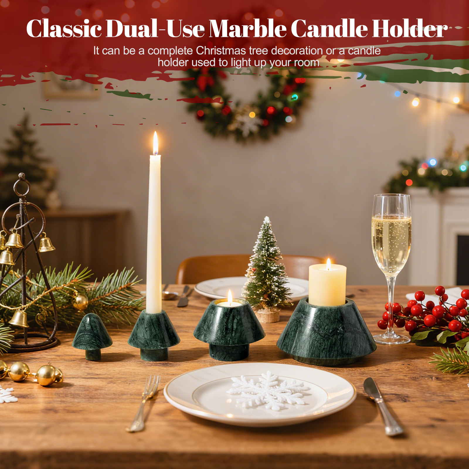 Koville Natural Stone Christmas Tree Decor for Seasonal Styling - 4 x 137 x 137 in natural stone, product view 1