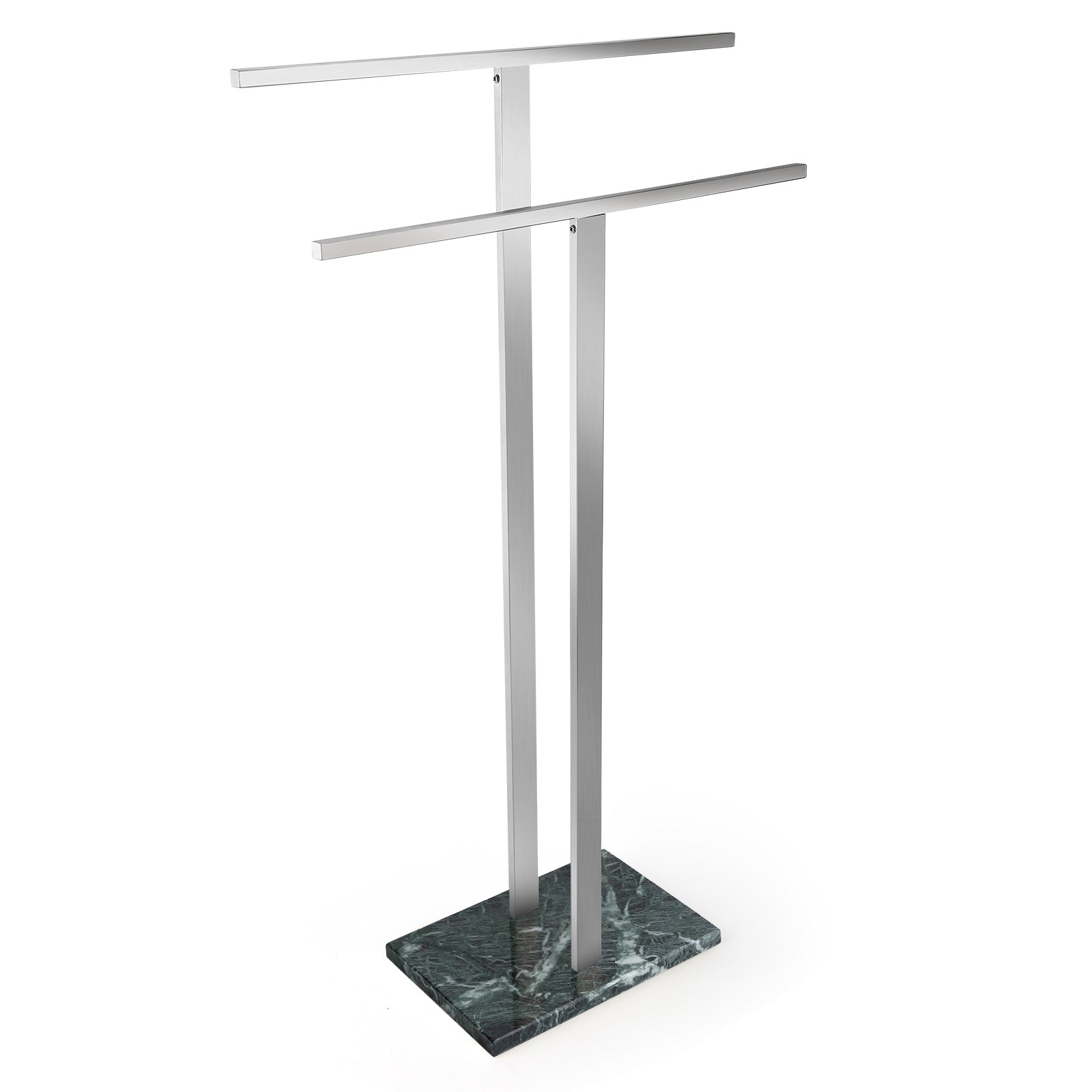 Koville Natural Marble natural marble floor-standing towel rack in Verde Remeggiato for bathroom vanity