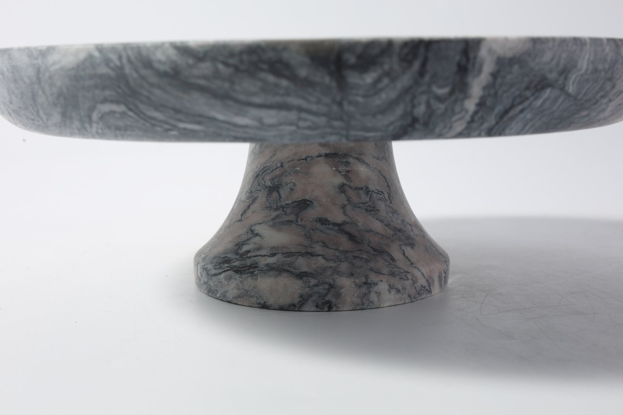 Koville Natural Marble Deep Square Fruit Bowl for Tabletop Display in Rosso Luana - product presentation