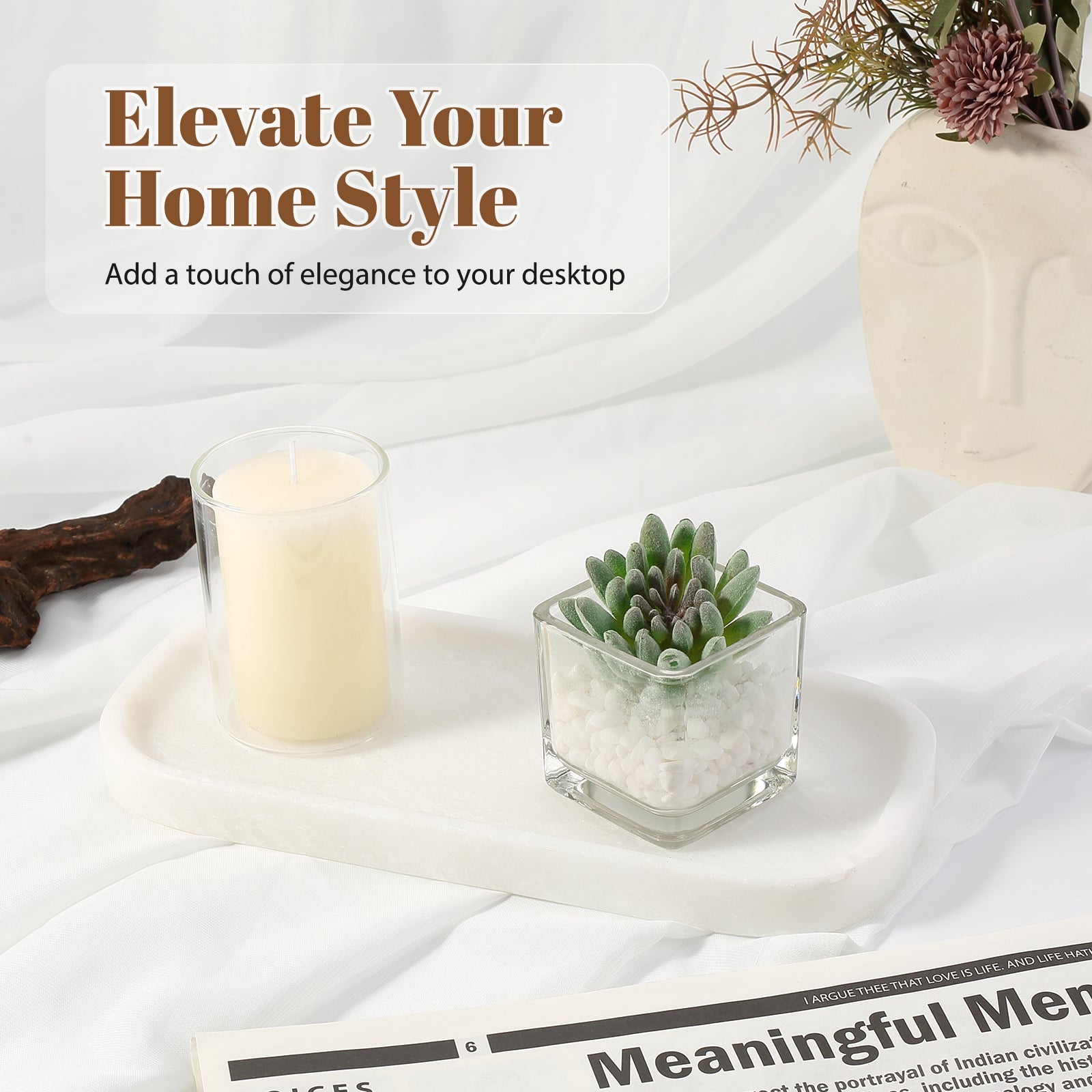 Koville Natural Stone One-Piece Square Trays in Namib Fantasy, product view 34