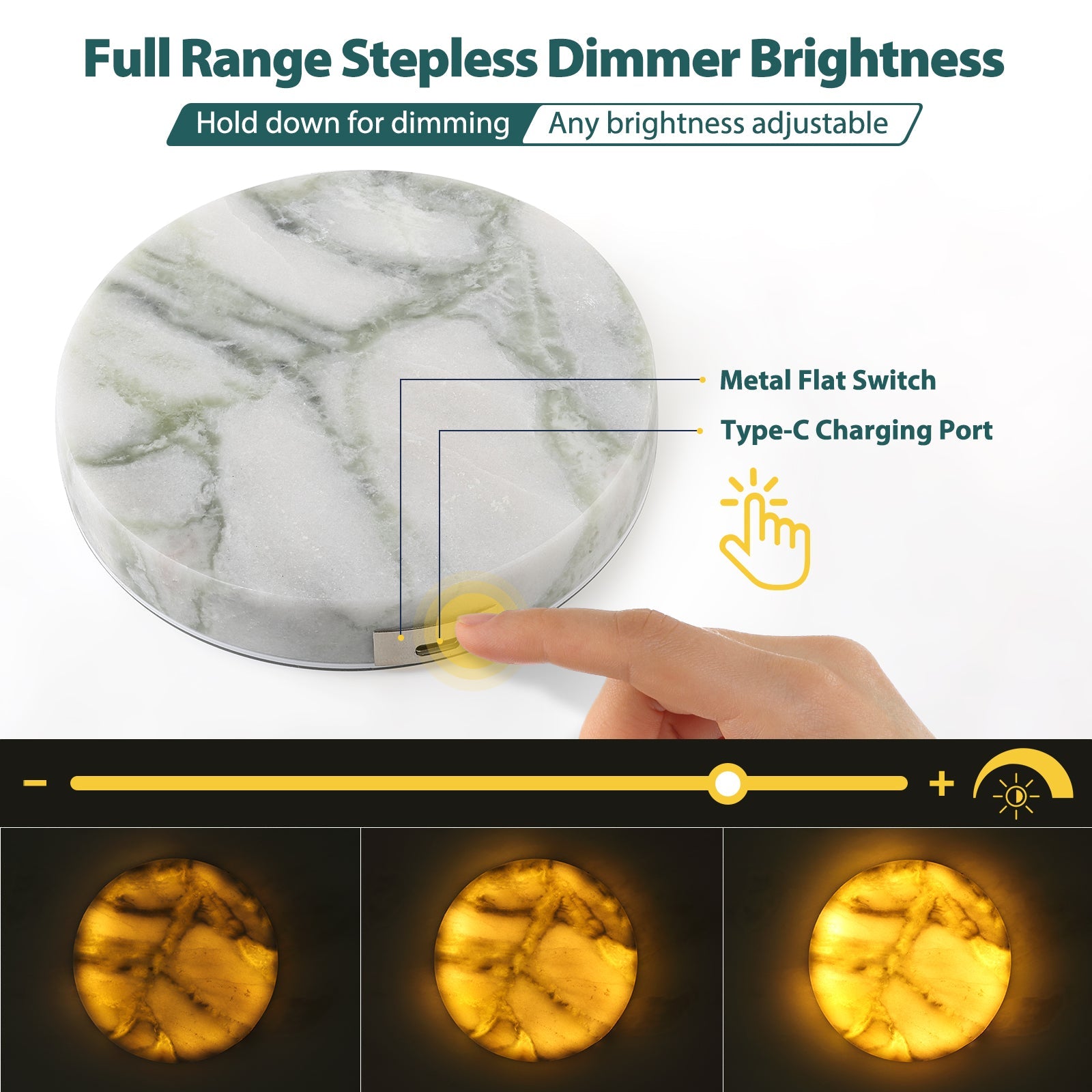 Koville led bar coaster in Bianco Palomino