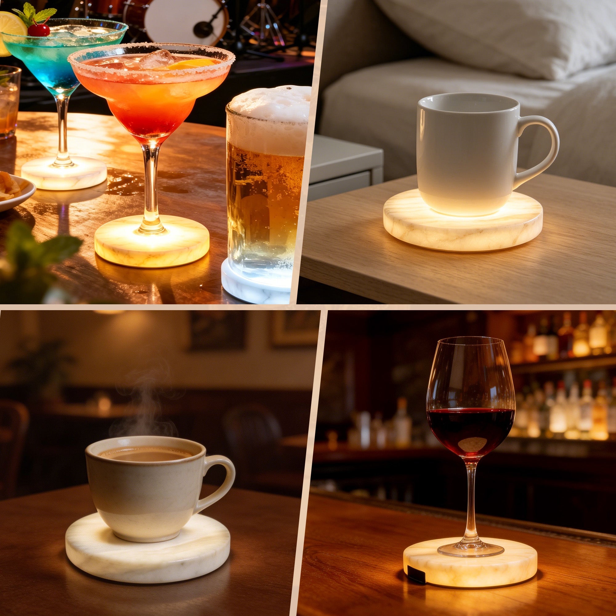 Koville led bar coaster in Namib Bianco