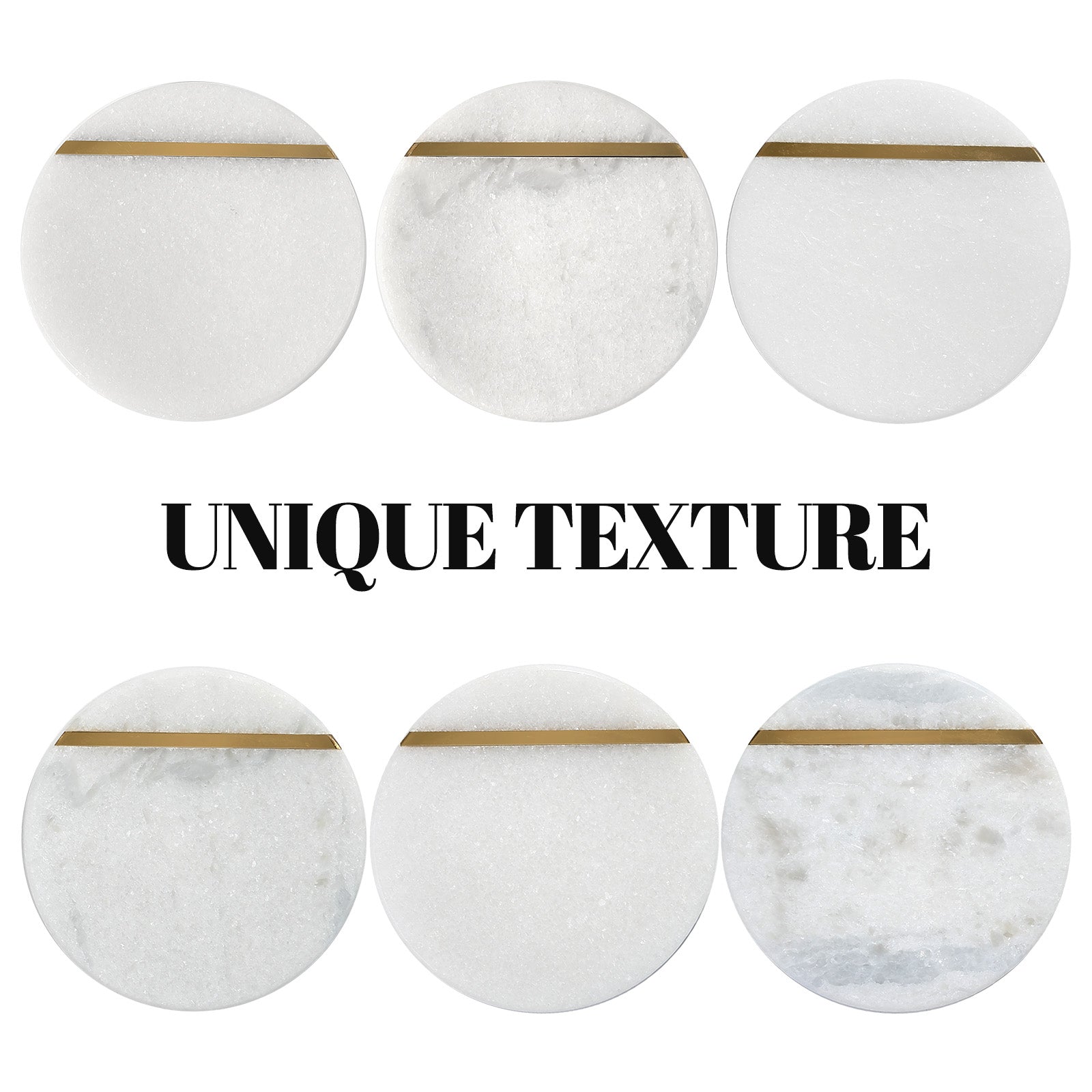 Koville Natural Stone Copper Inlay Round Coaster Sets in Namib Fantasy, product view 8