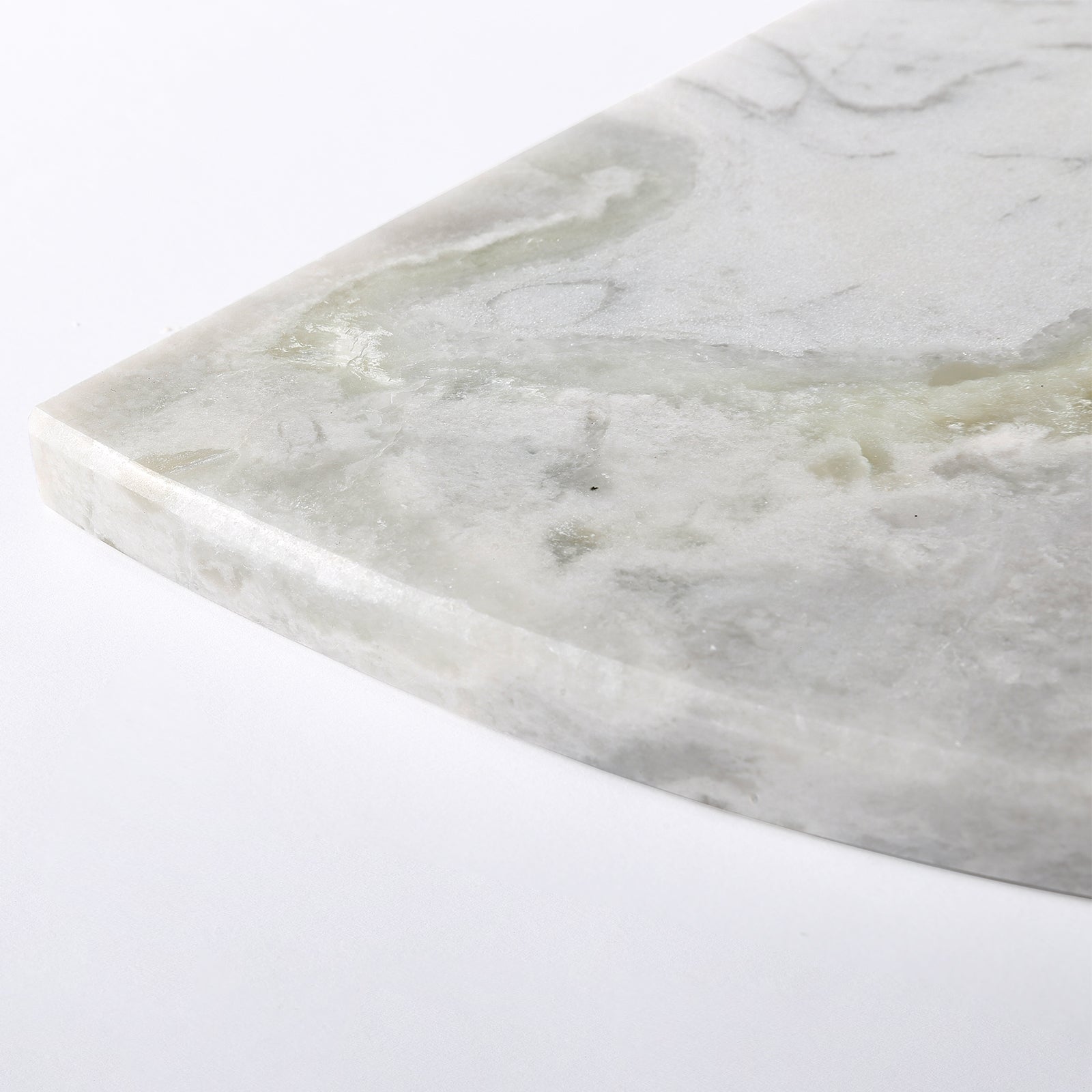 Koville Natural Marble corner shelf in Namib Fantasy for a bathroom corner