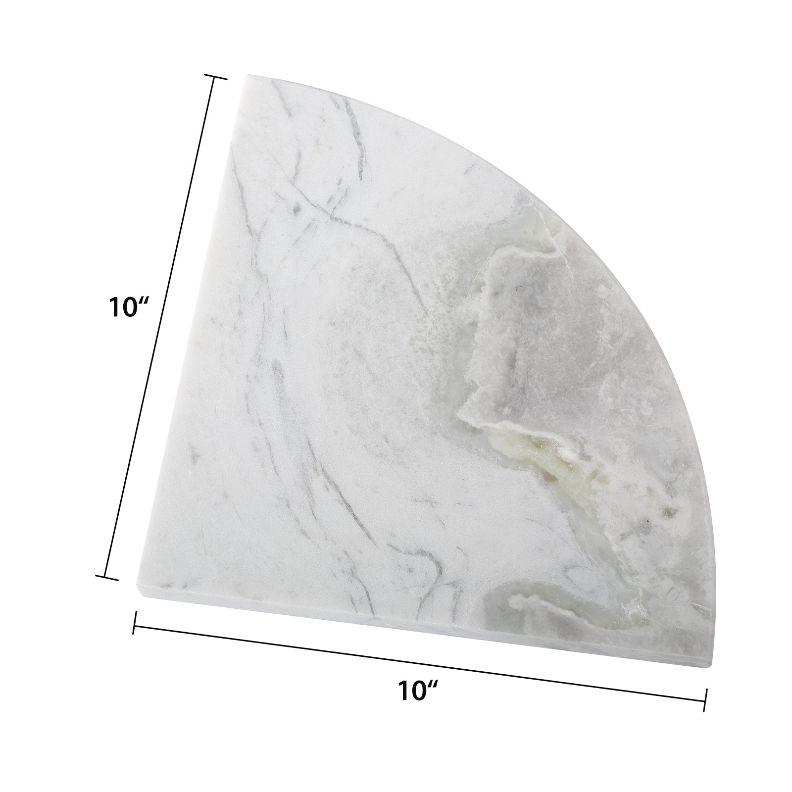 Koville Natural Marble corner shelf in Namib Fantasy for a bathroom corner
