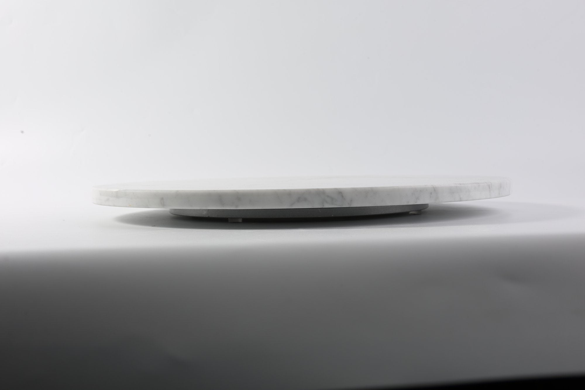 Koville 406 mm lazy susan for table serving in Bianco Carrara natural stone