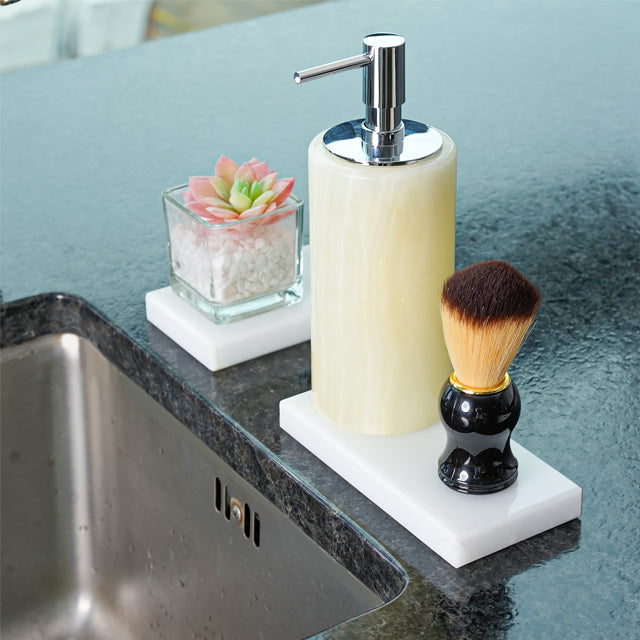 Koville white marble tray(152*76*10) in natural stone – view 2