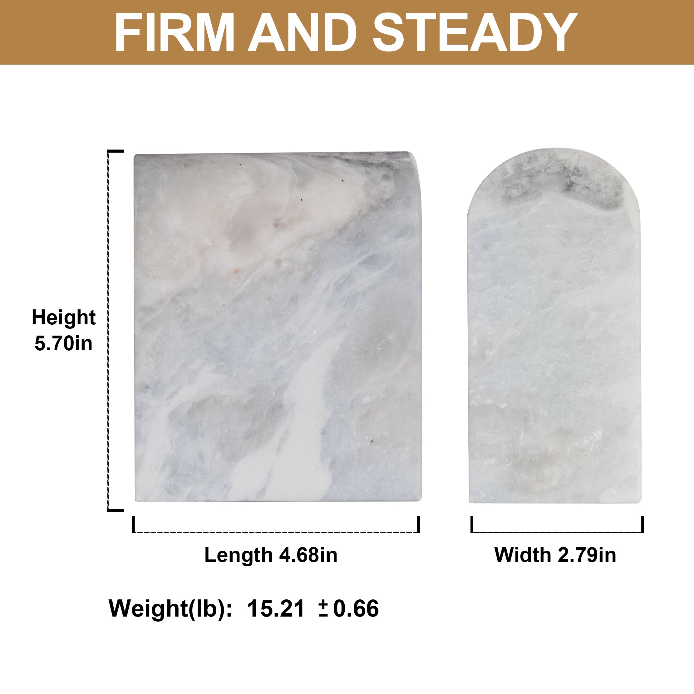 Koville triumphal arch bookend for shelf styling in Grigio Fantasy natural stone