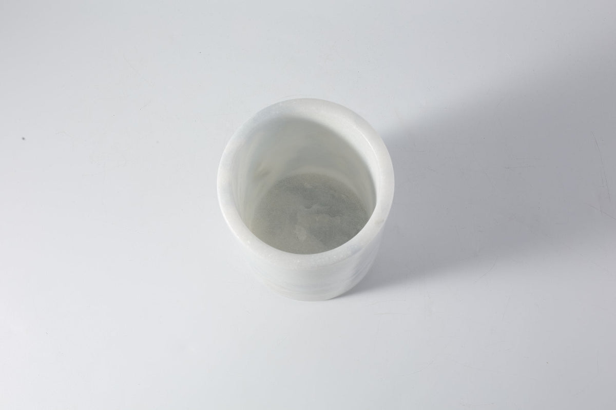 Koville Marble Utensil Holder for Kitchen Countertops, 5.1 × 7.1 in – Bianco Fiora, view 3