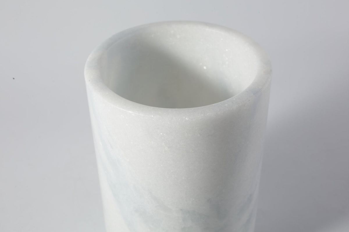 Koville Marble Utensil Holder for Kitchen Countertops, 5.1 × 7.1 in – Bianco Fiora, view 5