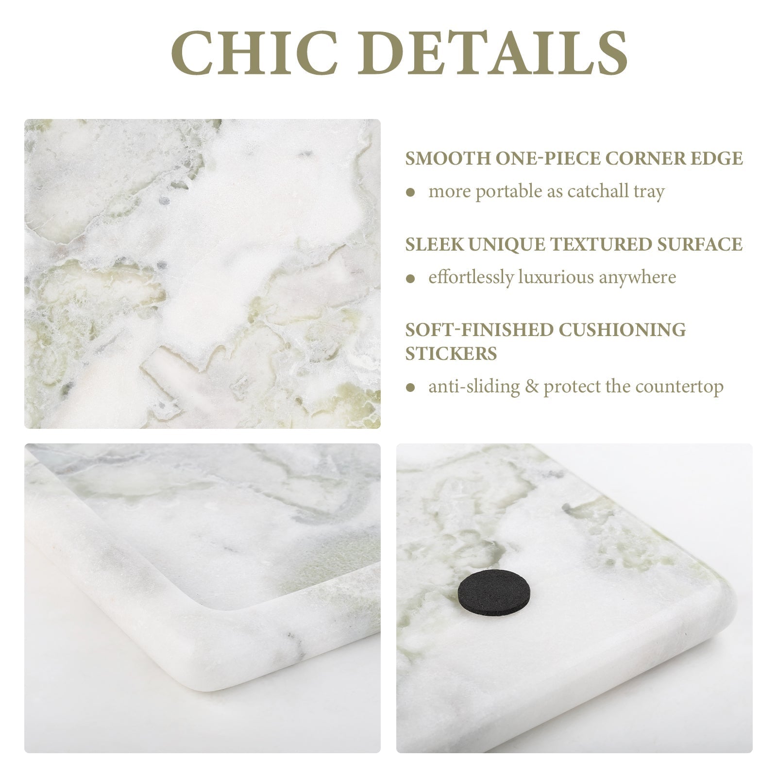 Koville gray decorative tray in natural stone – view 7