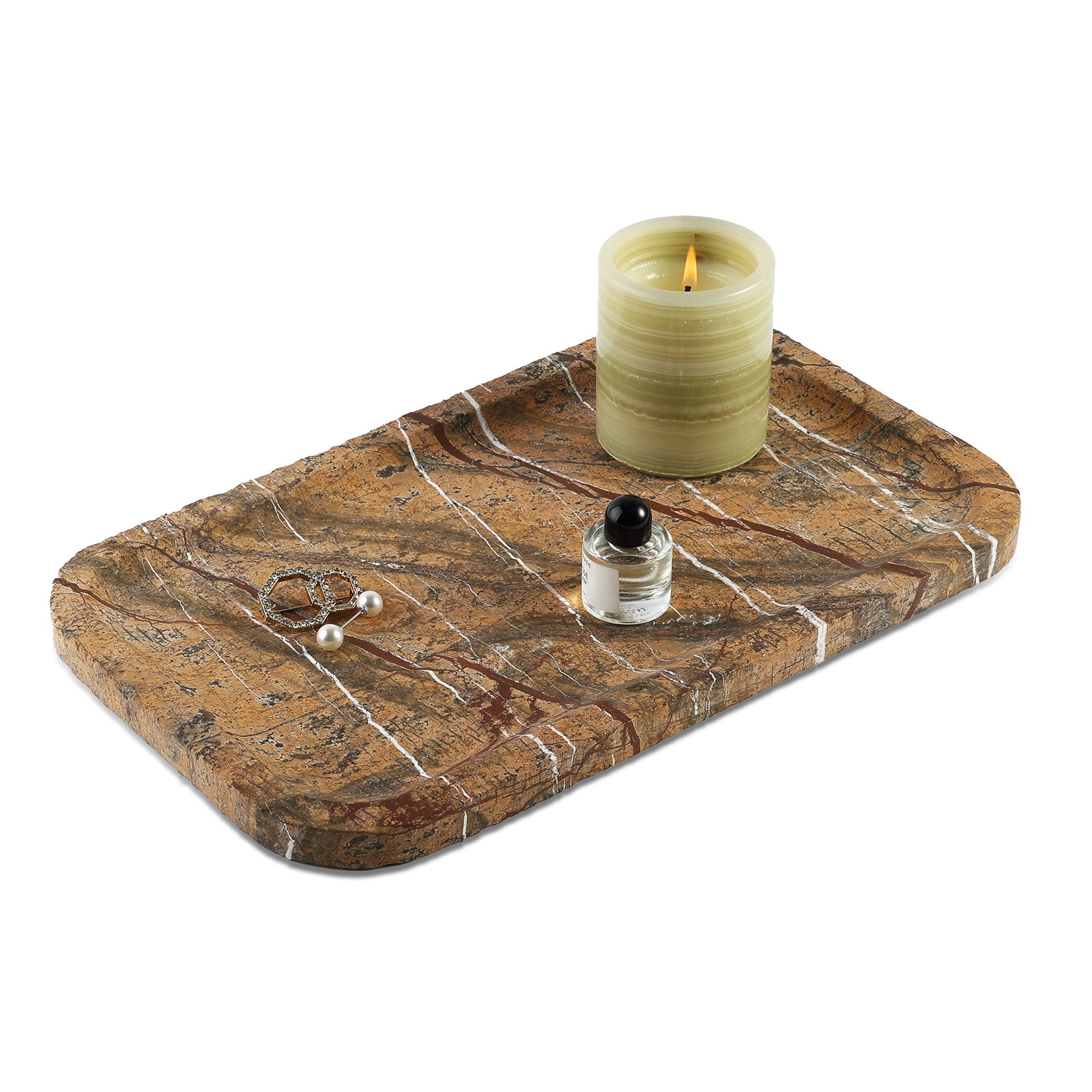 Koville Natural Stone One-Piece Square Trays in Rainforest Gold, product view 62