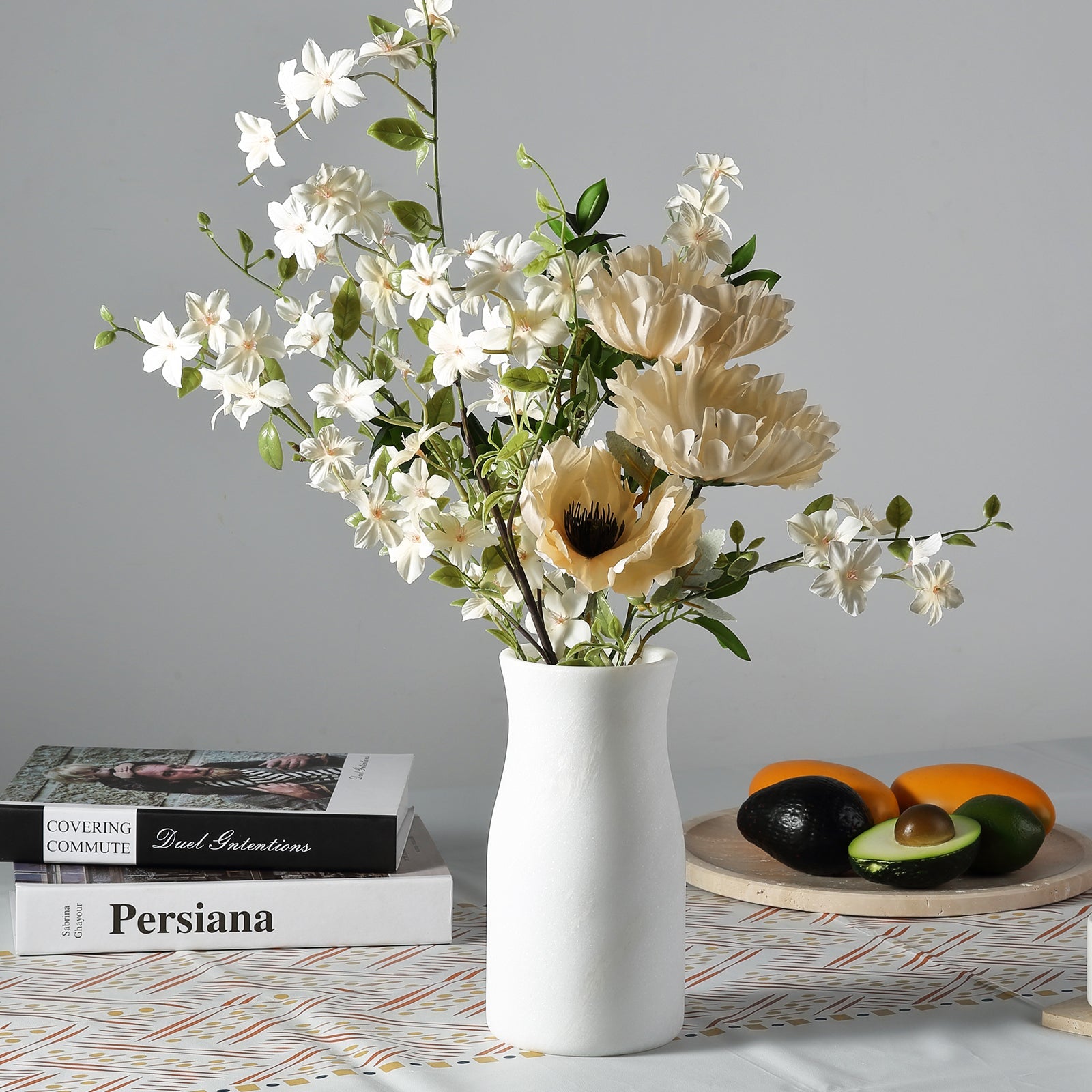 Koville Natural Stone Necked Vase for Floral Styling - 85 x 9 in natural stone, product view 10