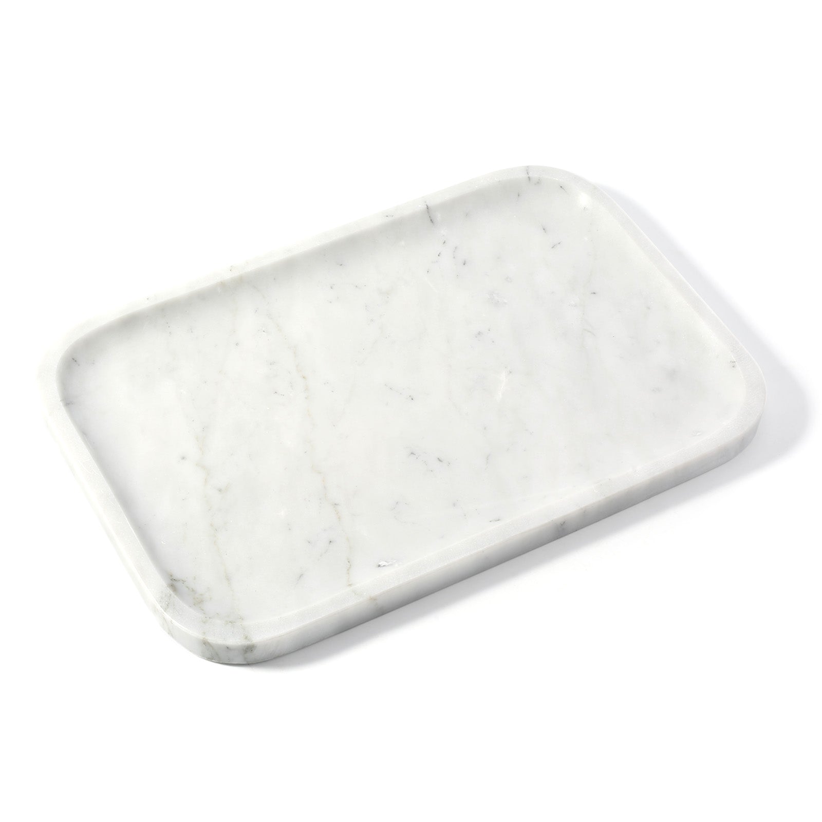 Koville Natural Stone One-Piece Square Trays in Bianco Carrara, product view 85