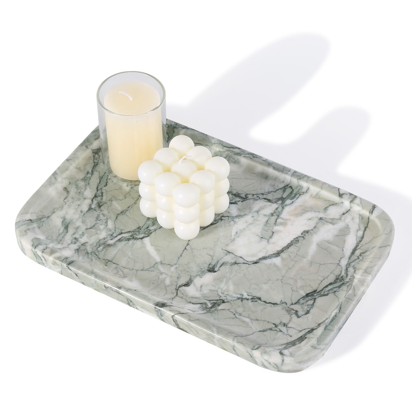 Koville Natural Stone One-Piece Square Trays in Light green verda antique, product view 107