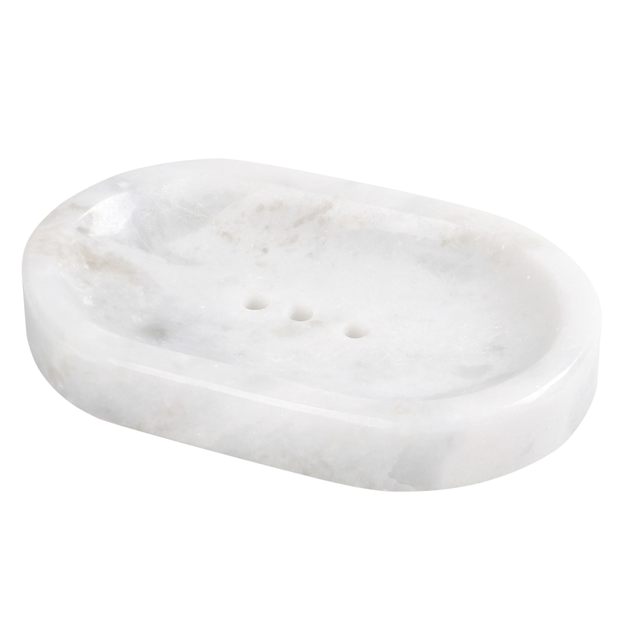 Koville Namib Fantasy marble oval soap dish with undulating surface with a softly shaped oval marble profile with undulating surface detail for a bathroom vanity or shower ledge