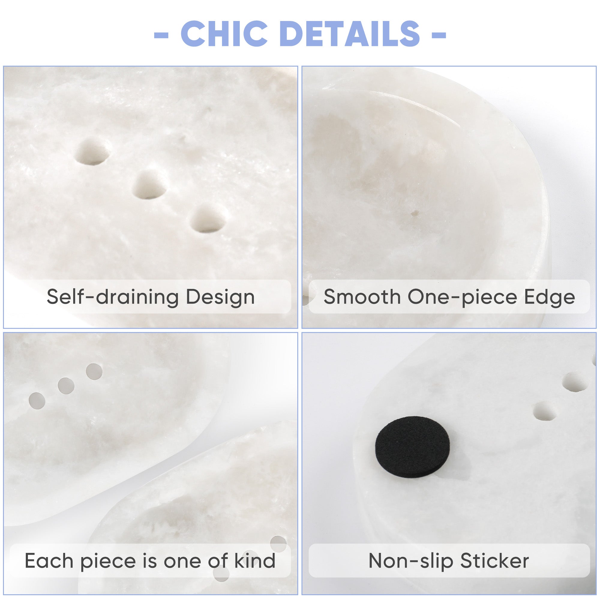 Koville Namib Fantasy marble oval soap dish with undulating surface with a softly shaped oval marble profile with undulating surface detail for a bathroom vanity or shower ledge