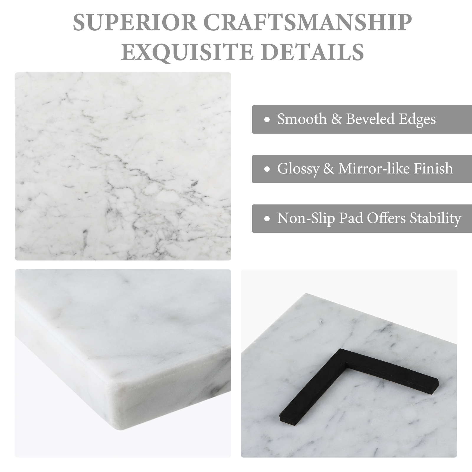Koville natural stone pastry board in Bianco Carrara