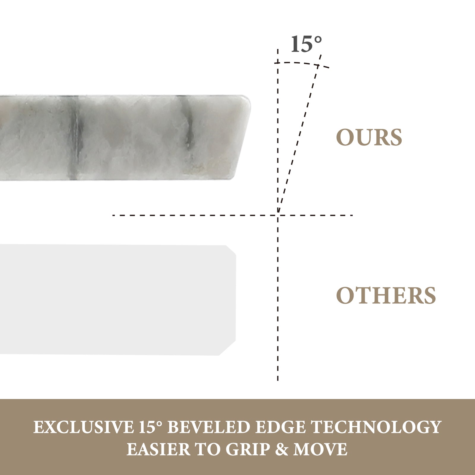 Koville natural stone pastry board in Rhino Grey