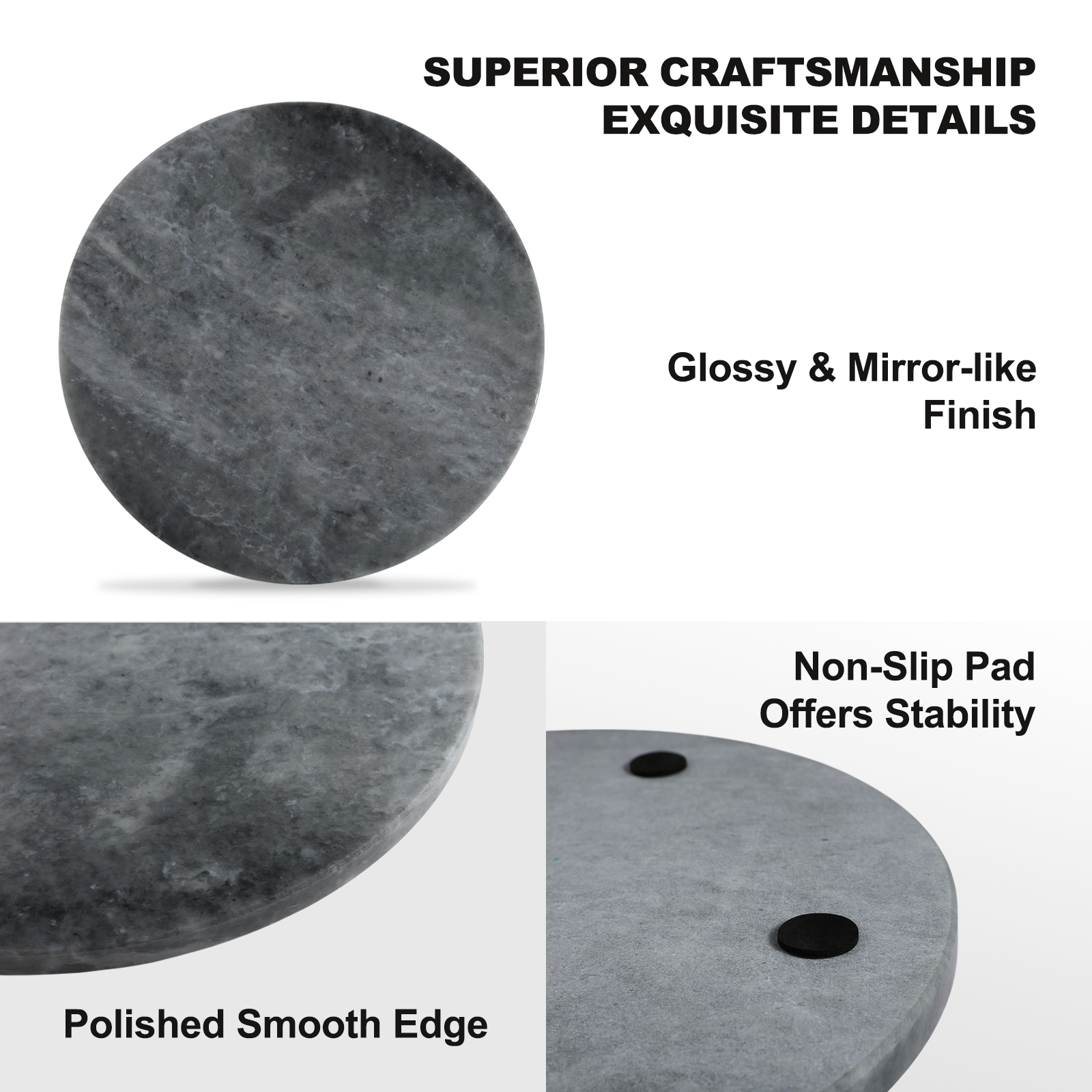 Koville round natural stone pastry board - Koville_Marble_Pastry_Board_-_round_D_280_Rhino_Grey_42.png