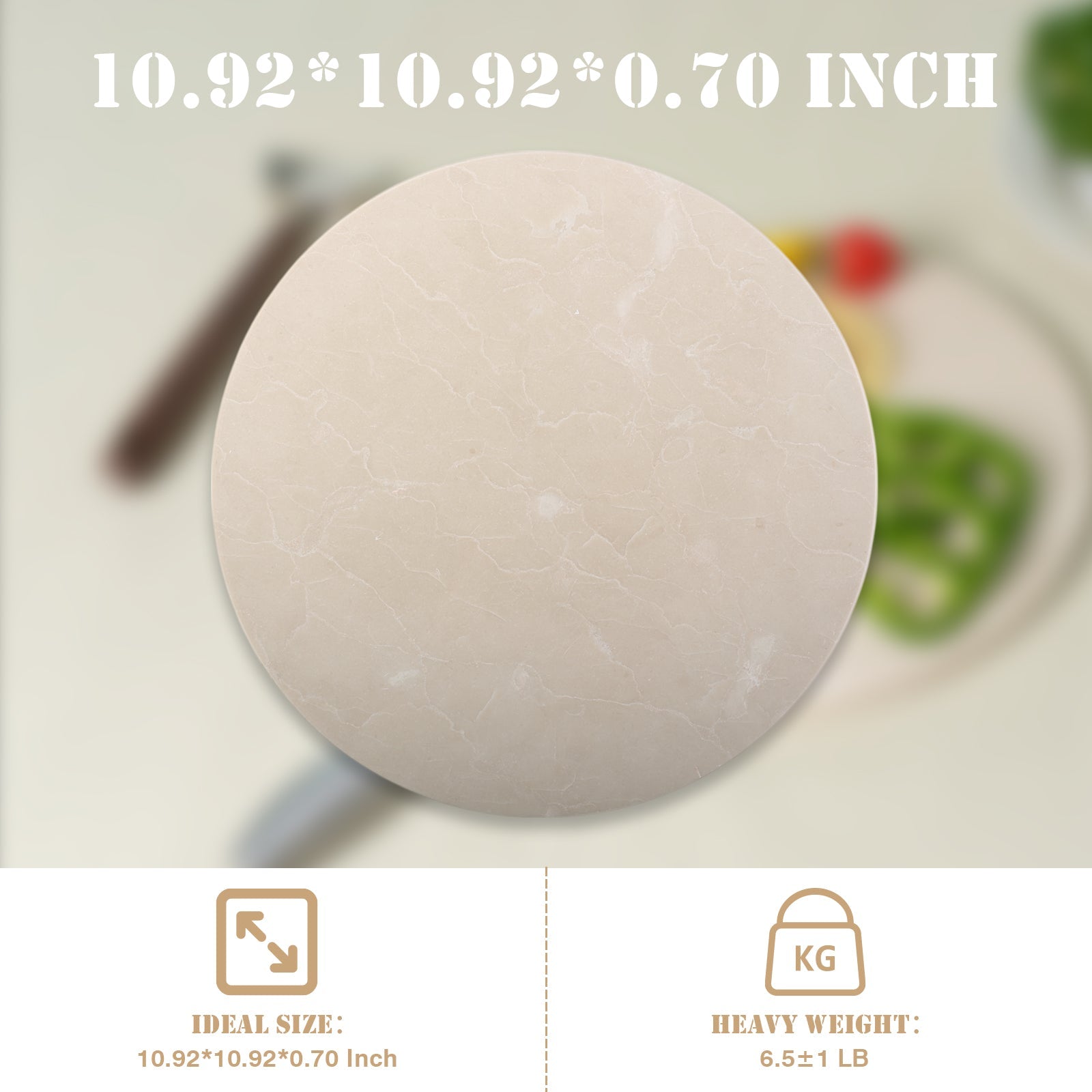 Koville round natural stone pastry board - Koville_Marble_Pastry_Board_-_round_D_280_T_10mm_Botticino_Beige_7.jpg