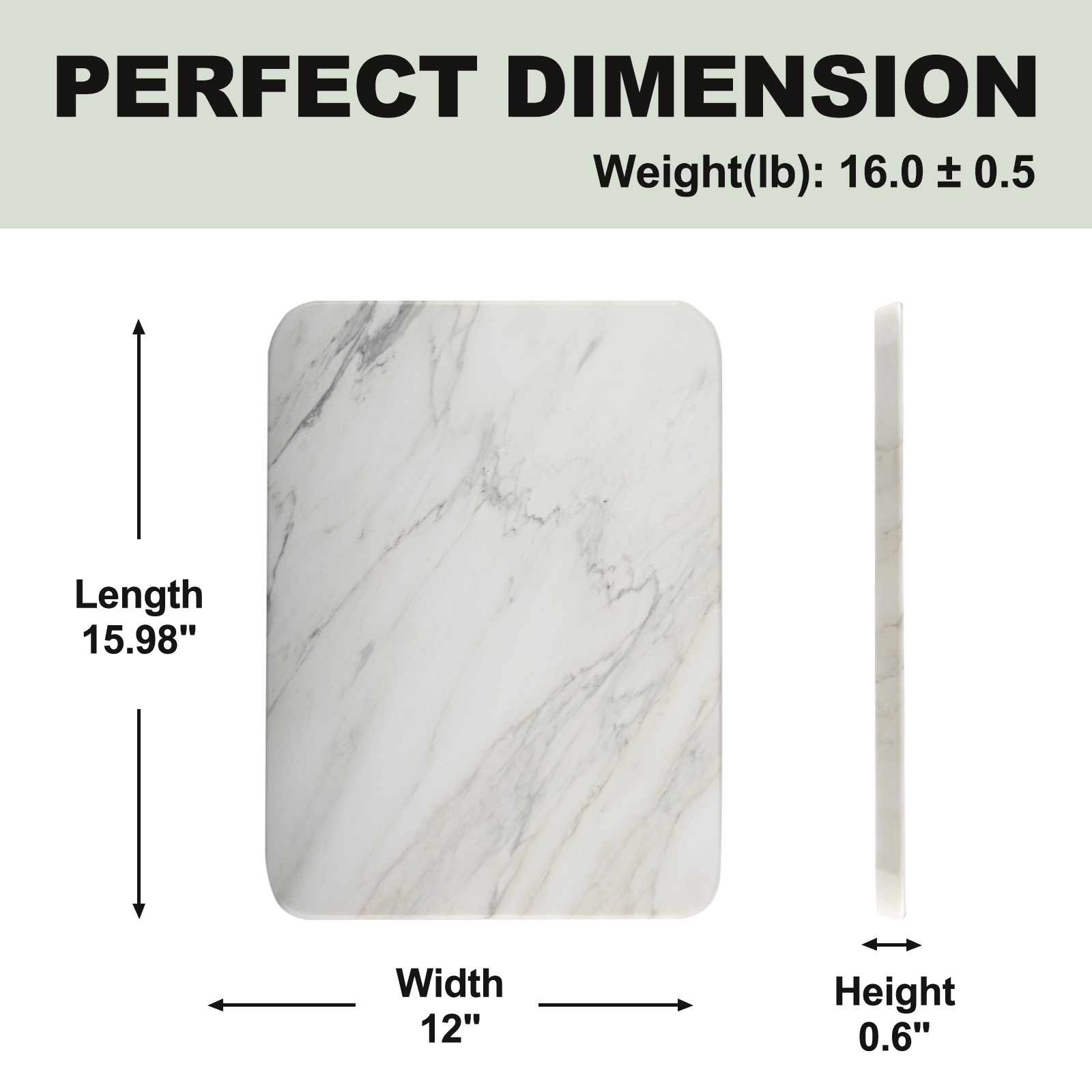 Koville natural stone pastry board in Arabescato