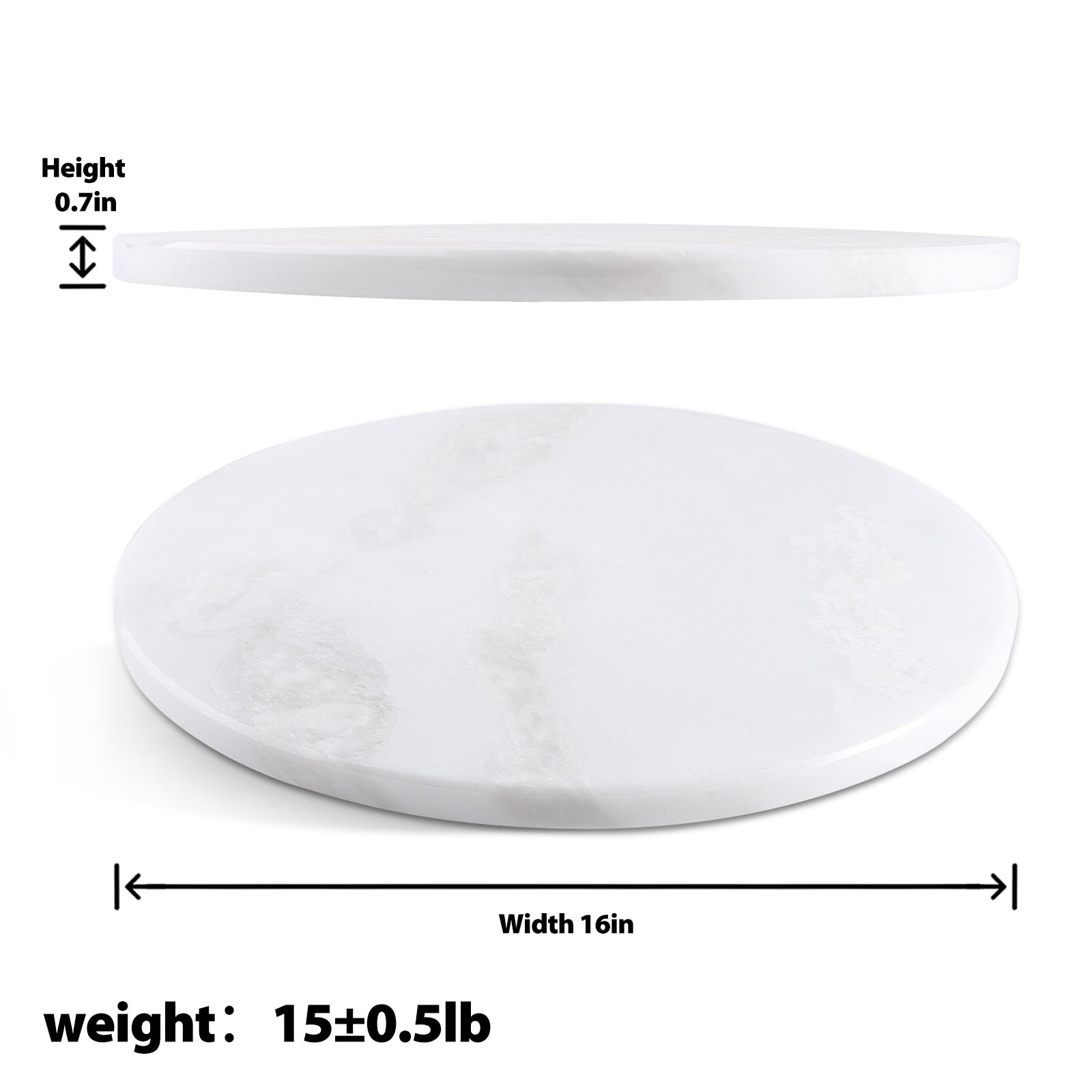 Koville white pastry board in natural stone