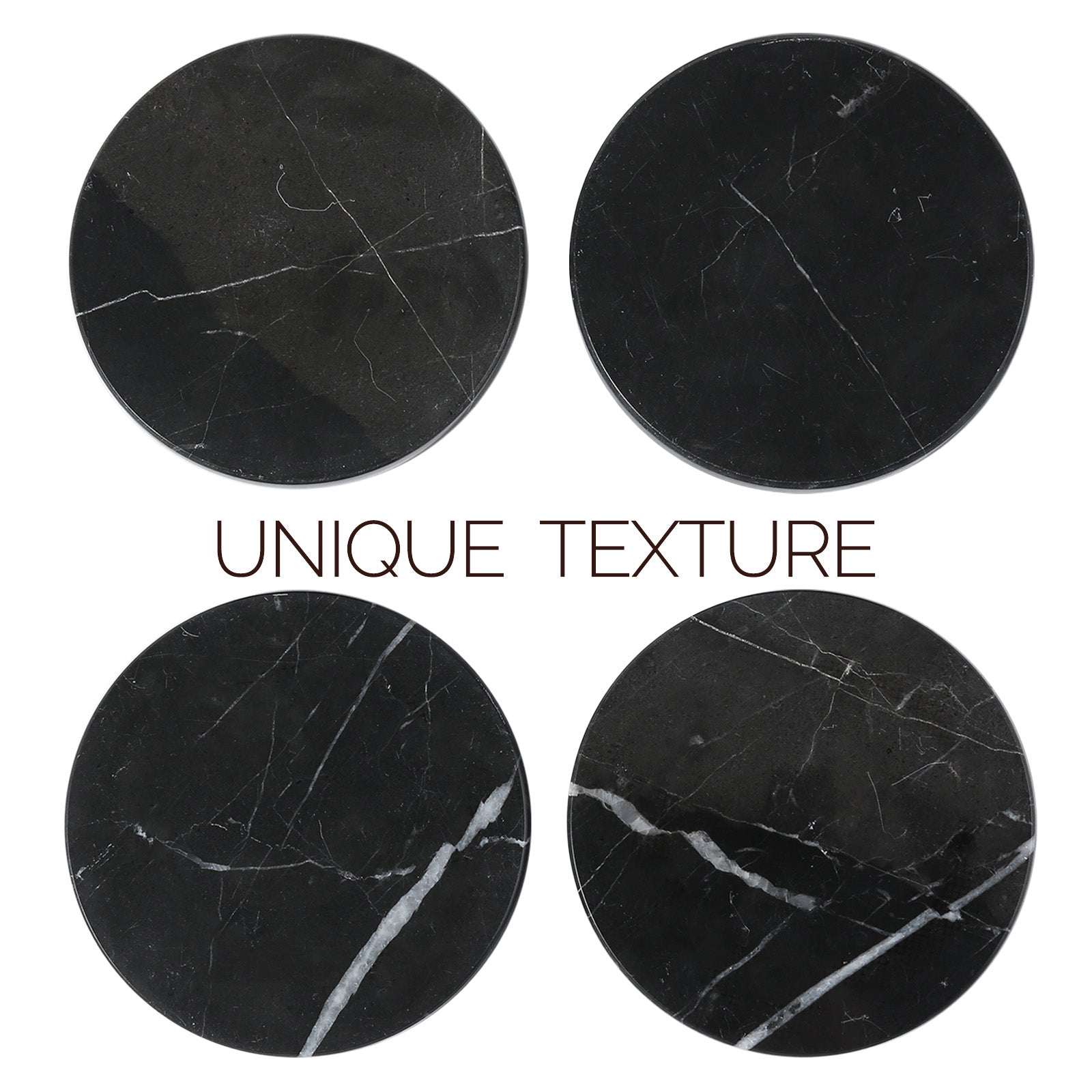 Koville Natural Stone Round Coaster Sets in Grigio Carnico, product view 12
