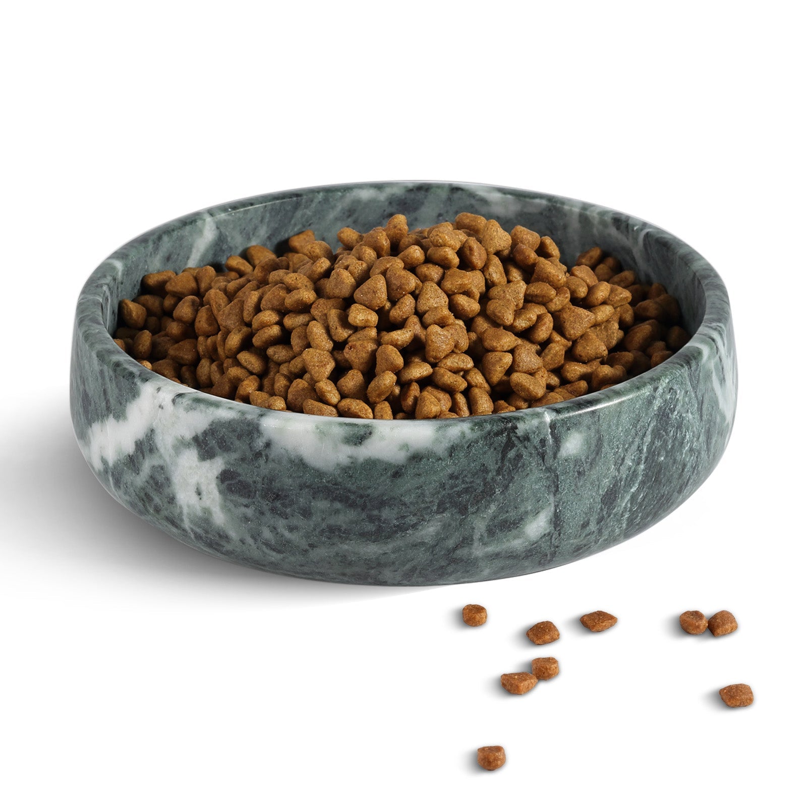 Koville natural stone pet bowl in Indian Green