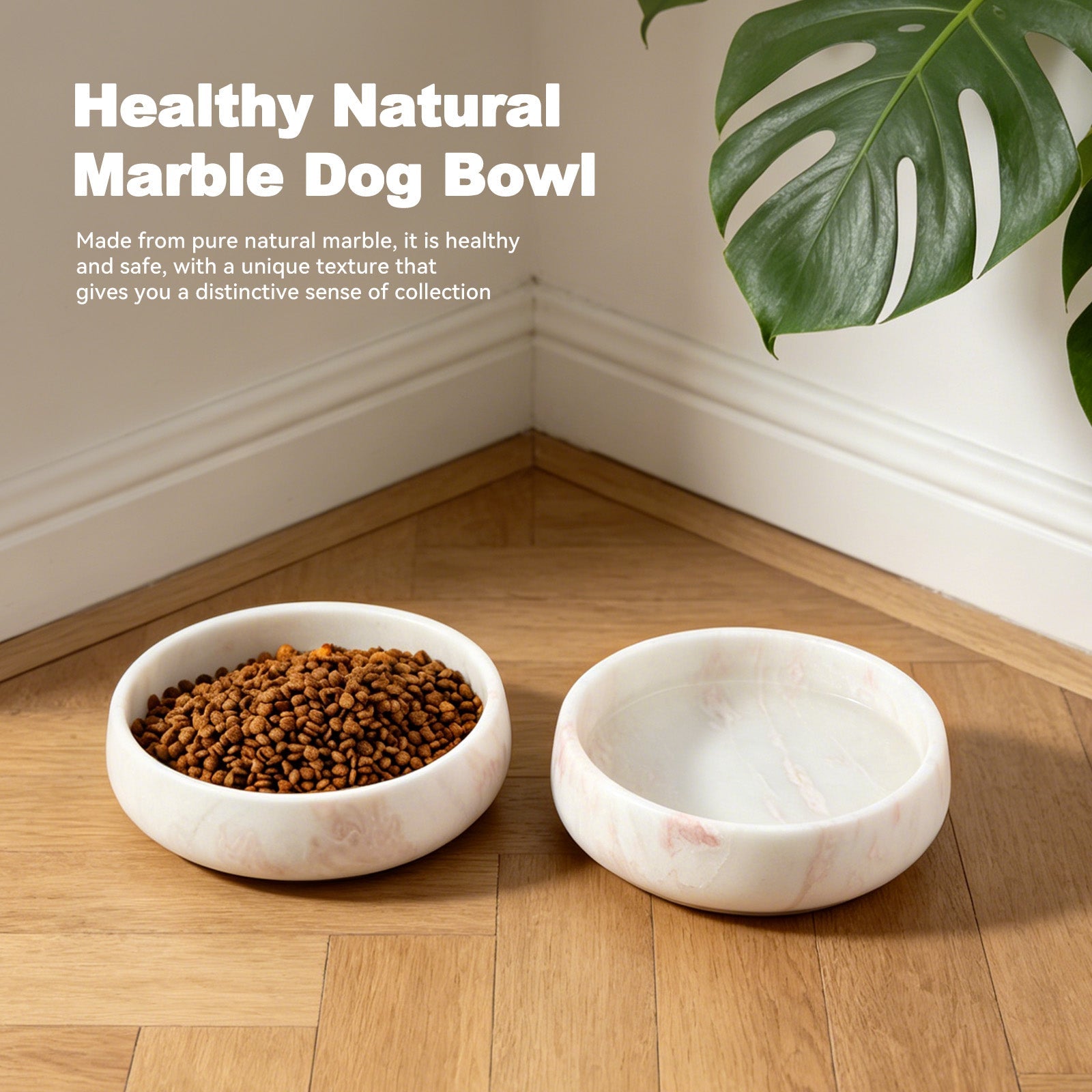 Koville natural stone pet bowl in Namibia Rose