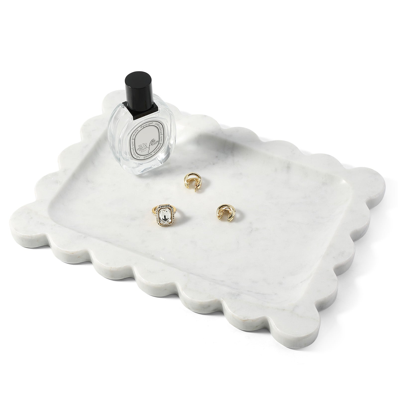 Koville Natural Stone Jewelry Trays in Bianco Carrara, product view 11