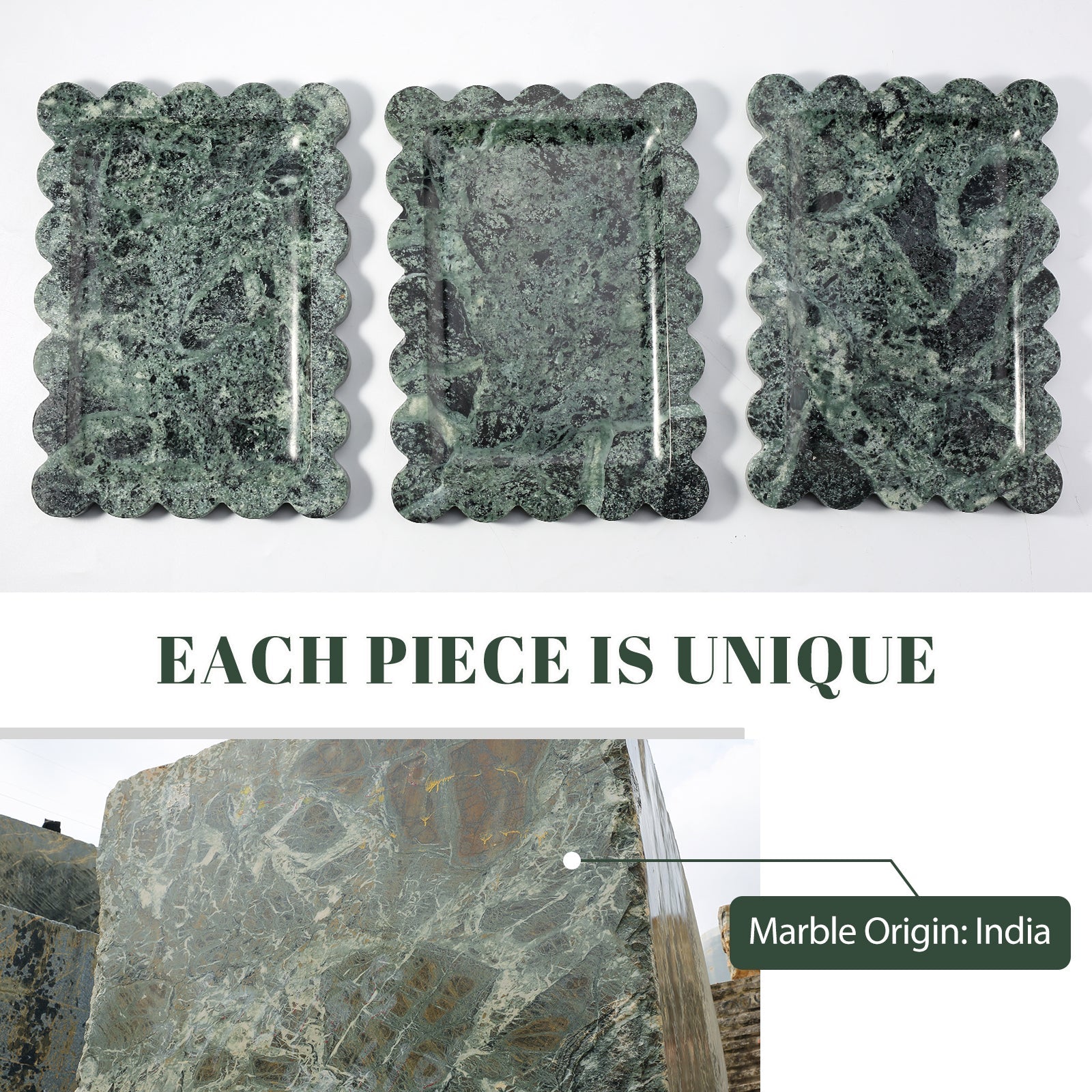 Koville Natural Stone Jewelry Trays in Indian Green, product view 22